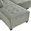 Canapé modulaire modulaire en forme de U avec méridienne réversible Canapé modulaire modulaire, canapé convertible 6 places, idéal pour le salon-582749820
