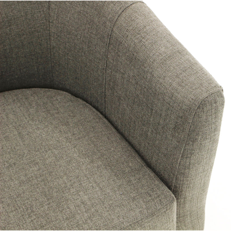 Gammill 31.5" Wide Polyester Barrel Chair, Light Gray Polyester Blend