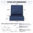 Adwin 6" Outdoor Olefin Cushion Set, Water & UV Resistant Removable Cover (Cushions Only)-527067012-527067009