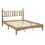Lit plateforme en bois avec tête de lit en forme de gourde, lit plateforme de style rétro avec support à lattes en bois