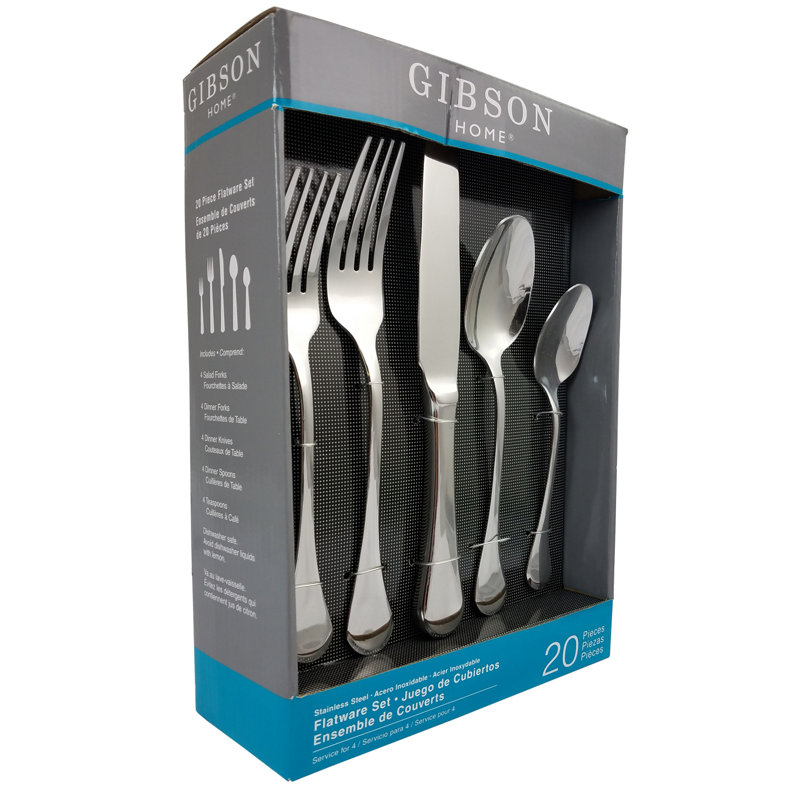 Gibson Manchester 20-Piece Stainless Steel Flatware Set