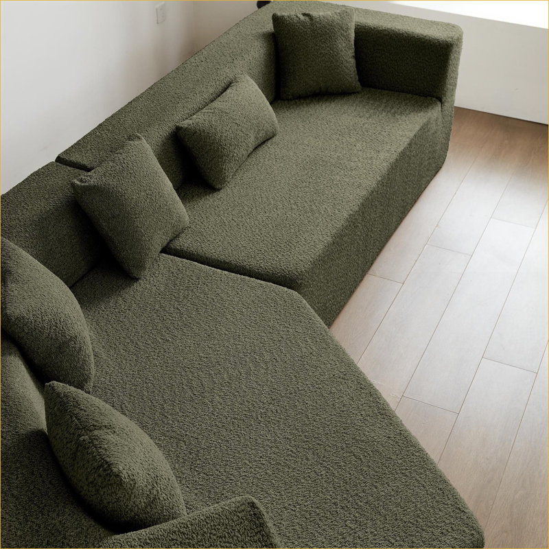 Canapés modulaires, canapé-lit à siège profond minimaliste moderne de 127,5 po, sans assemblage, pour salon | Mousse | Standard