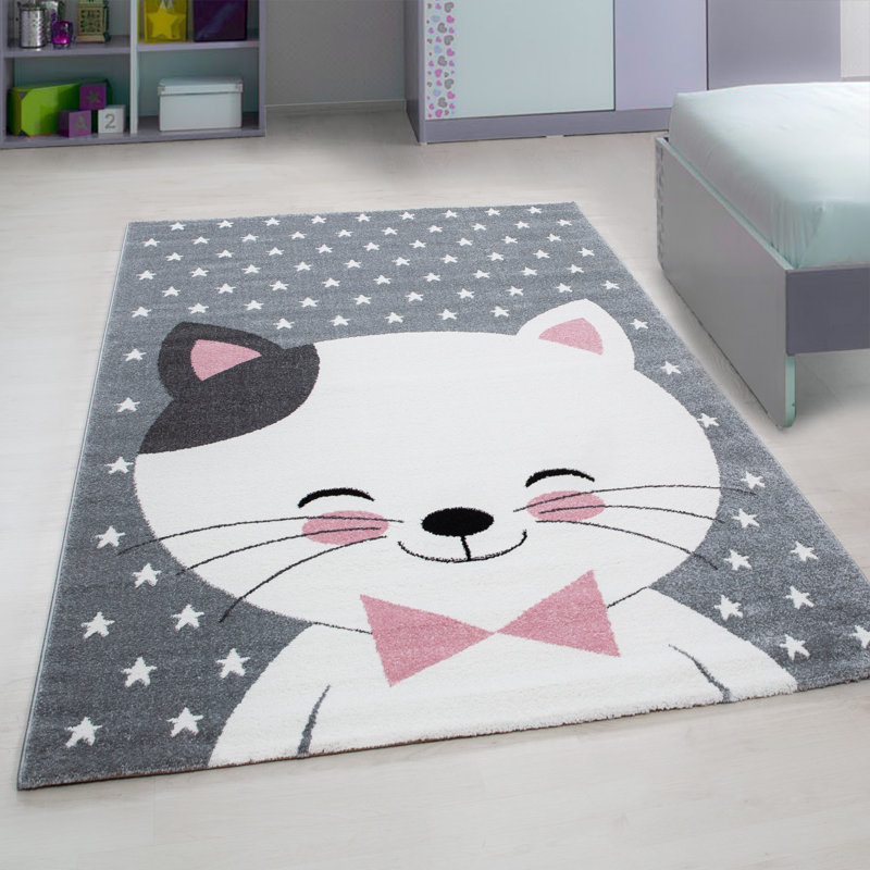 Kids Cute Cat Area Rug, Rectangular 140 x 200cm