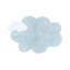 MiniOnes Hand Tufted Cotton Area Rug in Blanco/Light Blue