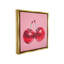 «Red Patterned Cherries Floater Frame» par RB sur-1393948790-1393948791