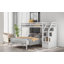 Lit mezzanine simple avec escalier et rangement - Aucun sommier requis, bois de pin durable-669124108