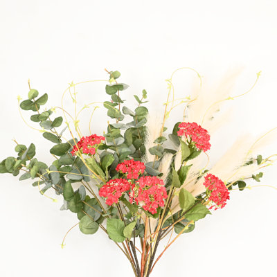 Arrangement floral de 40 po d'herbes hortensias artificielles pour remplissage de vase, brindille de campagne, eucalyptus, branche, feuillage, longue tige, bouquet en vrac pour fête de mariage