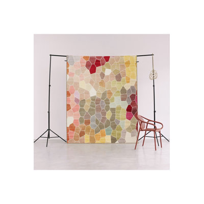 Multi Color Crystal Division Pattern Creative Modern Decorative Machine Washable Area Rug