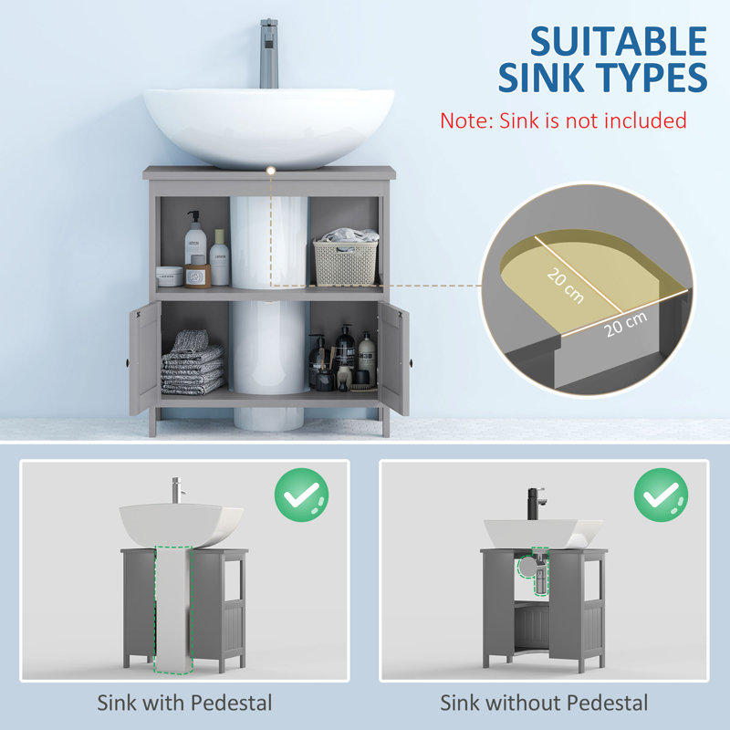 Overlea 60cm Single Bathroom Vanity Base Only, Grey