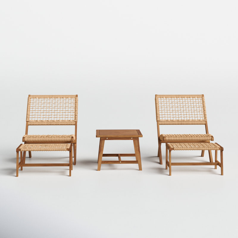 Armida Acacia 5 Piece Seating Group, Natural