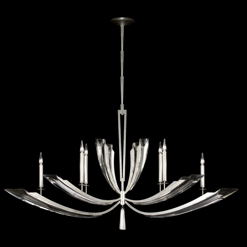 Lustre oblong 46 po Vol de Cristal