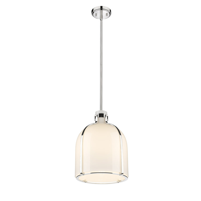 Walpole 1 - Light Candle Style Pendant, 16.5" H x 12.25" W x 12.25" D, Polished Nickel