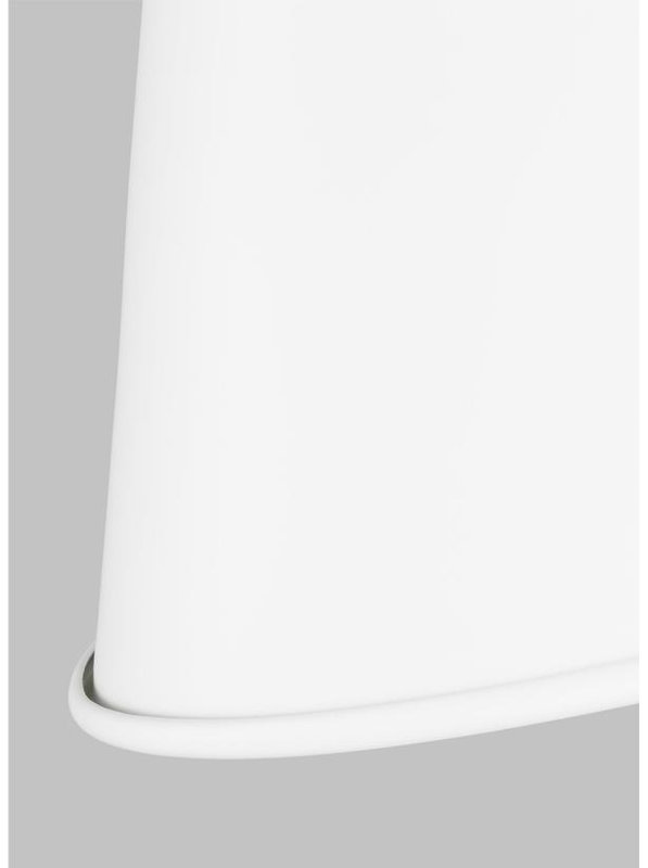 Wellfleet 1 - Light Pendant, 19" H x 15.625" W x 15.625" D, Matte White, Burnished Brass