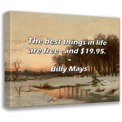 Artsy Quote "The best things in life are free - and $19.95." By Billy Mays Gallery Wrapped Canvas