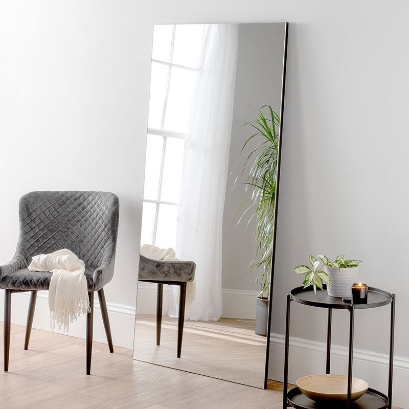 Ajaypal Rectangle Mirror, Black