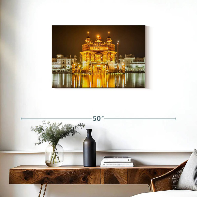 Golden Temple, 20" H x 30" W