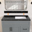 Comptoir de meuble-lavabo en pierre reconstituée de 42 po x 22 po avec lavabo droit et comptoir de 4 po