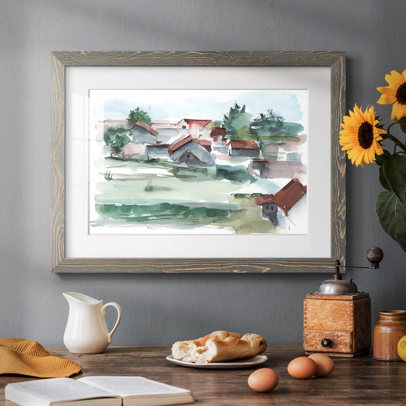 " Valley Farm I ", Gris, H 26 po x l 38 po x P 1,5 po