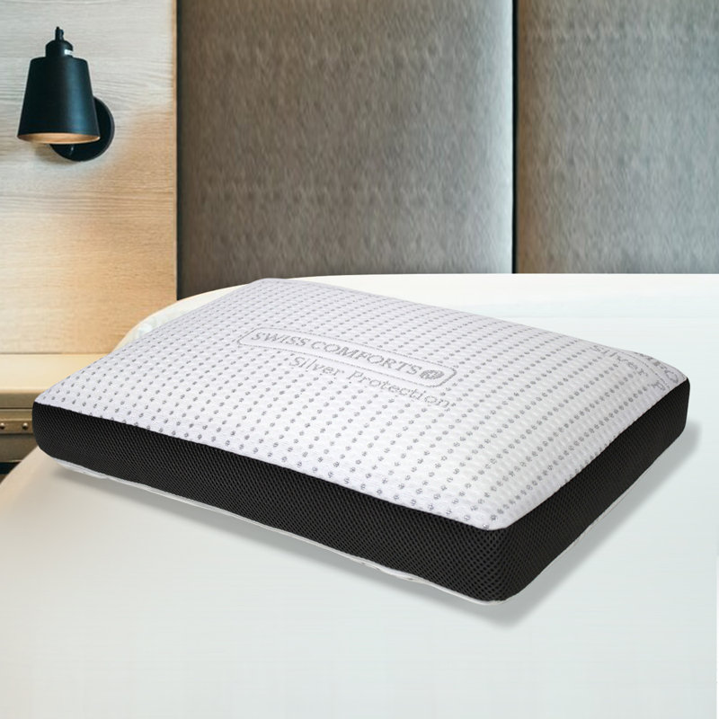 Très grand coussin en mousse viscoélastique argent