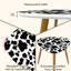 Ensemble de 2 tables gigognes triangulaires en peau de vache noir et blanc