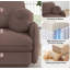 Canapé 105 po en chenille de 105 po Cloud, coussins ronds et coussins de dossier matelassés exquis, pieds de cadre de base encastrés, assise de conception ergonomique, assemblage facile, canapé de siège profond pour le salon-720400897