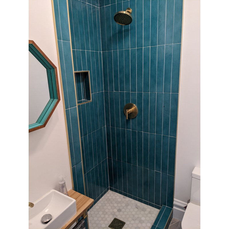 Meadowmere 3" Hexagon Matte Ceramic Tile, Cement Gray