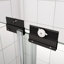 Porte de douche, porte coulissante, avec verre trempé de 1/4 po de 56 à 60 po x 58 po