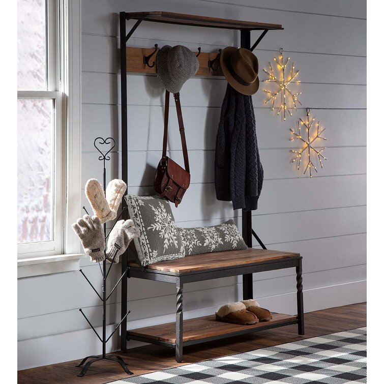 Storage Bench AND Coat Rack Entryway Bench Mudroom Hall Tree Bench Shoe Storage  Bench Reclaimed Wood Furniture Coat Rack 