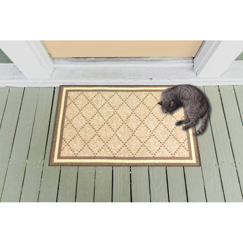 Midpines Non-Slip Geometric Indoor Doormat