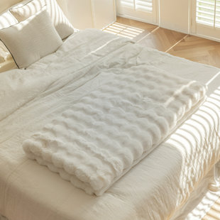 Couverture en fausse fourrure de lapin