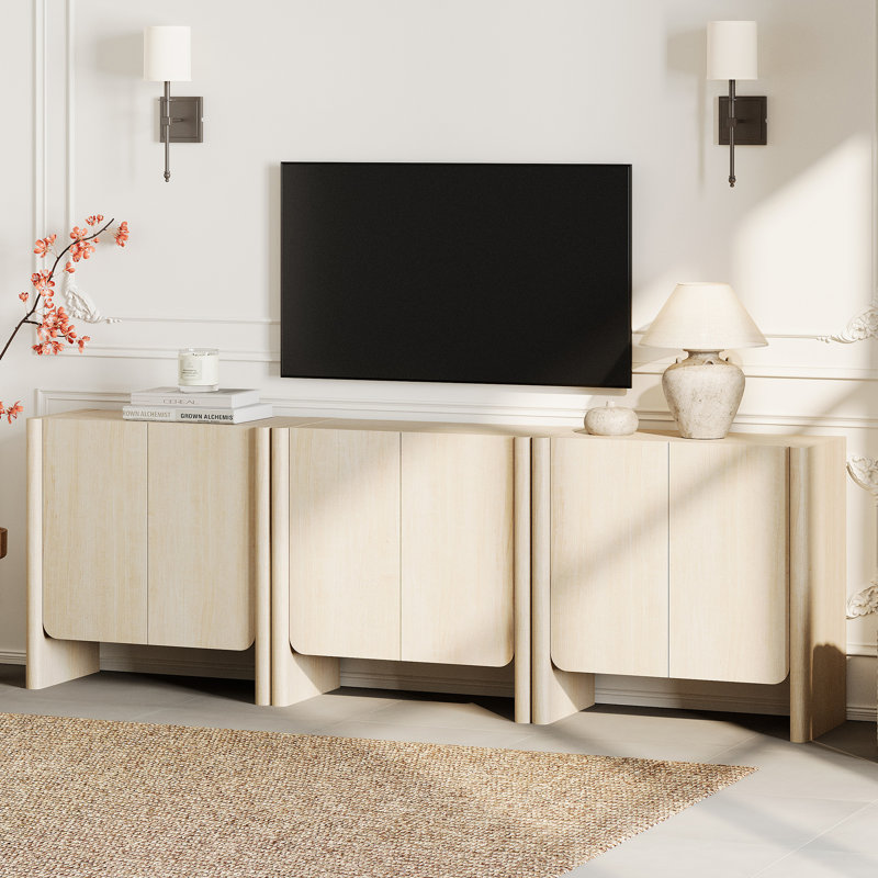 Meuble télé 3-en-1 Glorian, Beige