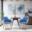 Chaise avec accoudoirs rembourrée en mélange de polyester-2024234145