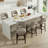  Bisto Faux Leather Upholstered Counter Height Bar Stool With Solid Wood Legs Set of 4-850962805-850962793
