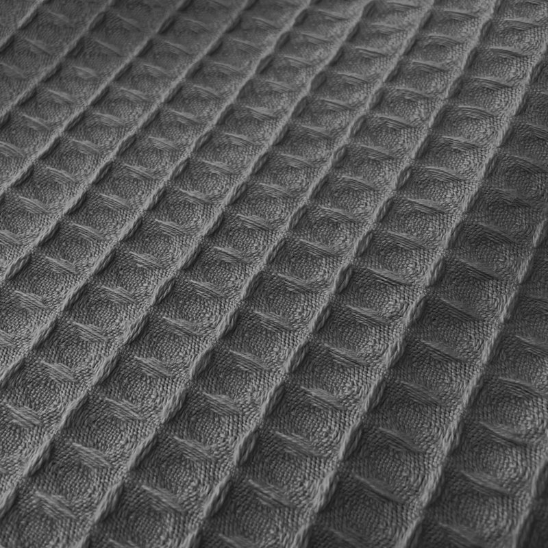 Hotel Waffle Blanket Bedspread, Graphite, 250 x 260cm Bedspread