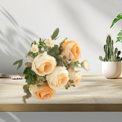Magnifique bouquet de fleurs artificielles en soie artificielle