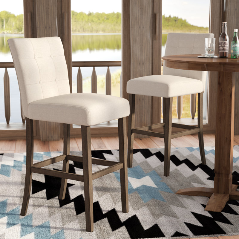 Tabouret de bar et de comptoir Chugwater, Beige, Tabouret de bar (assise de 30 po de hauteur)