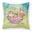 Foxes Bathing Watercolor Indoor/Outdoor Throw Pillow-503693557