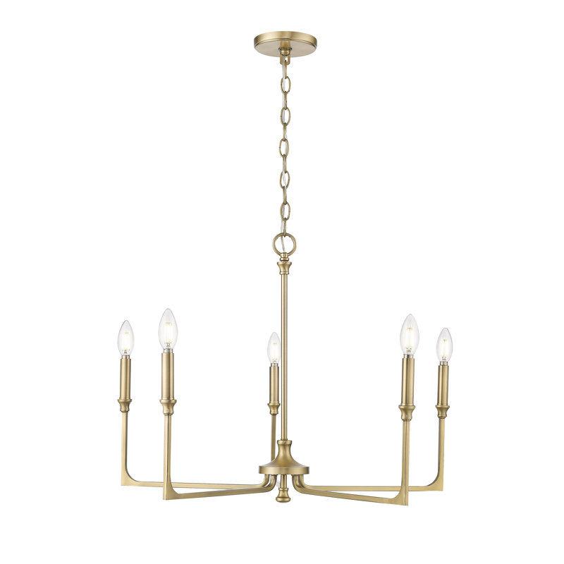 Lustre large de 32 po Azara, Laiton rétro, 5