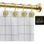 Crochets de rideau de douche décoratifs antirouille, anneaux de rideau de salle de bain durables en alliage de zinc avec motif perlé, ensemble de 12-113426065