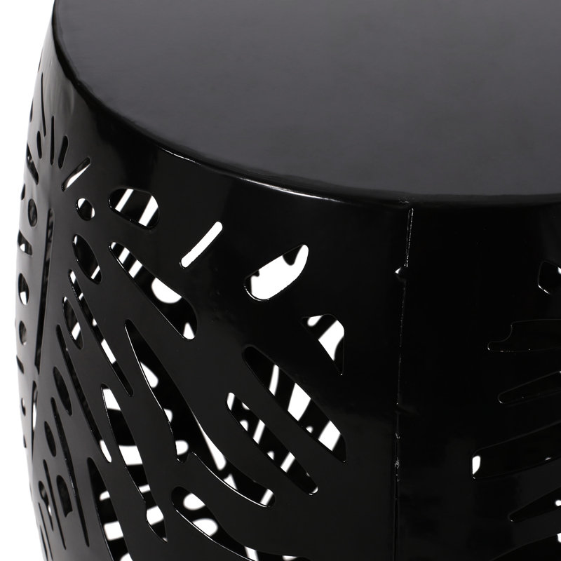 Contemporary Metal End Table In Black - Iron Frame, 16.5"w X 16.5"d 20.5"h, No Assembly Hassle Stylish Side With Construction Black, 16.68"x16.68"x20.3",