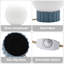 Lampe de table sphérique en verre opale à intensité variable 6,9 po avec base en résine bleue et support de lampe E12, certifiée cULus pour les tables de chevet de chambre à coucher, les tables d'appoint de salon, les bureaux à domicile, les entrées, les chambres d'hôtel ou l'éclairage d'ambiance de café-2078206502