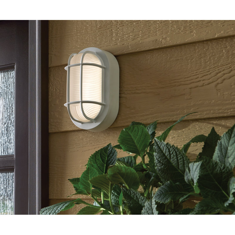 8.5in White Frosted Glass LED Bulkhead Light