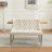 Velvet Double Dining Loveseat Bench, Kitchen & Dining Seating, 2-Seat Tufted Bench W/Handmade Buttons, Wing Back, Brushed Silver Stainless Steel Legs, Mid Century Modern,Single Pack,Beige,SW1702BG-1788453948-1788453949