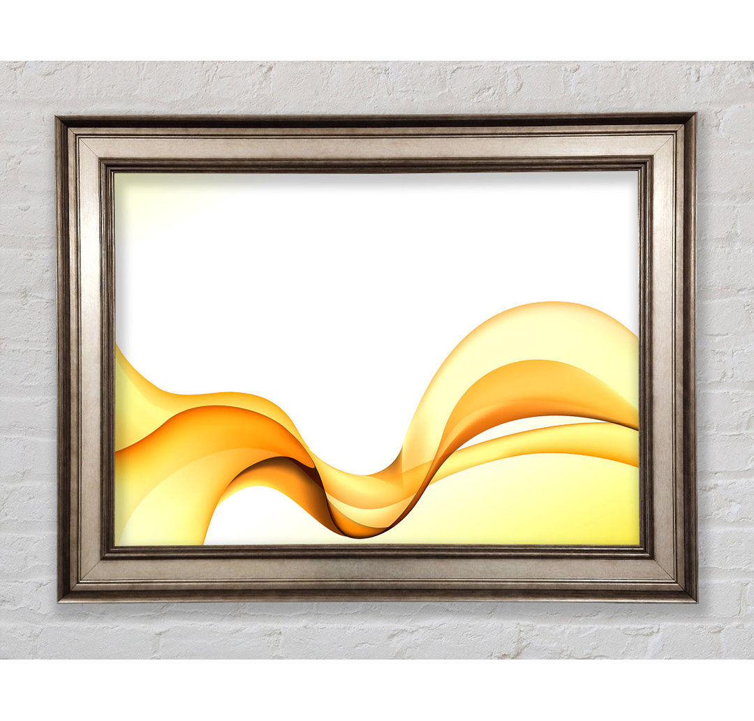 Gerahmtes Leinwandbild Golden Yellow Wave