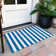 Washable Striped Indoor / Outdoor Rug