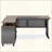 L-Shaped Executive Desk With File Cabinet, Large Modern Office Desk With Drawers, Shelves & Storage, Corner Computer Workstation For Home Office, Business Desk-374403880