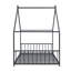 Twin Size Metal House Bed-1191946378