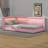 Upholstered Daybed With Storage, L-Shaped Daybed With LED Belt And USB Ports-1281503280-1281503281