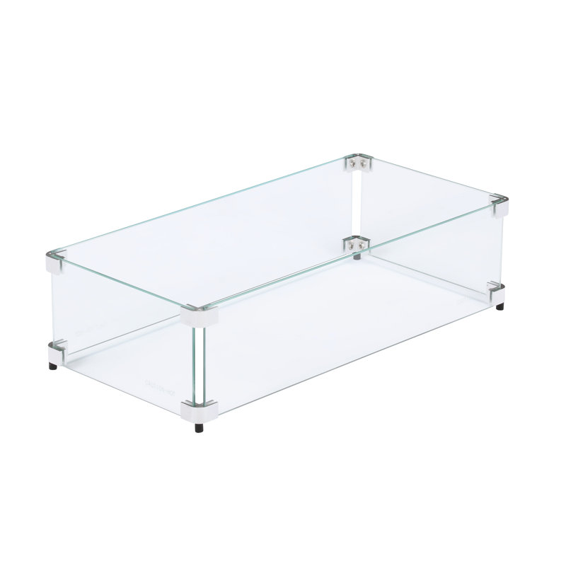 Rectangle Fire Pit Wind Guard , 23" W x 11" D x 6" H