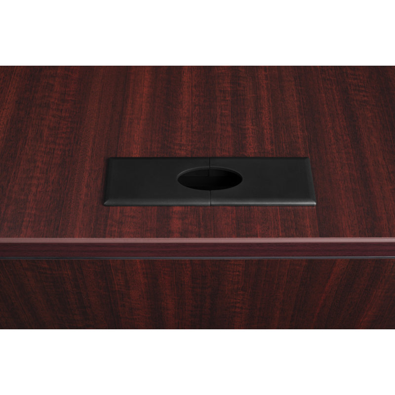 Coquille de bureau Nevjana, Acajou, H 29 po x l 60 po x P 77 po